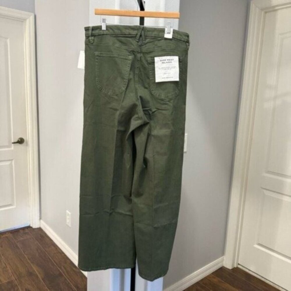 Good American Women's Size 18 Green Good Waist‎ Palazzo Wide Leg Pant Jeans - Picture 10 of 11